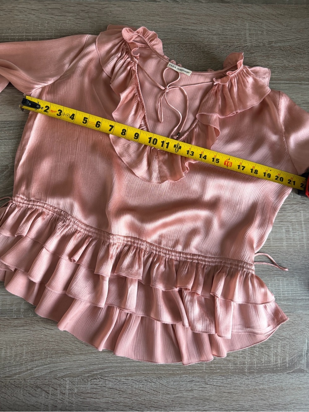 Ulla Johnson Ruffled Silk Peplum Blouse - Dusty Rose Size 0 - Picture 3 of 16